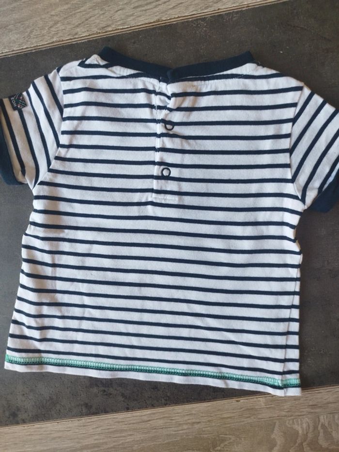 Tee shirt marin bébé garçon 12 mois - photo numéro 3