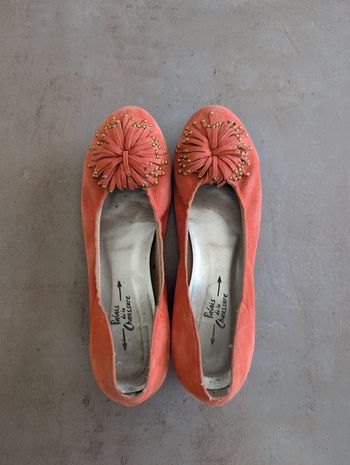 Mocassins femme orange