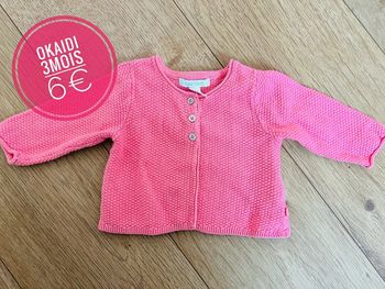 Gilet Okaidi rose en 3mois