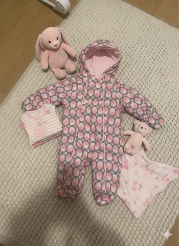 Combinaison rose hiver