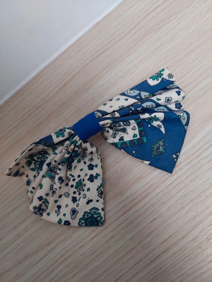 Grande barette nœud vintage provençale - photo numéro 3