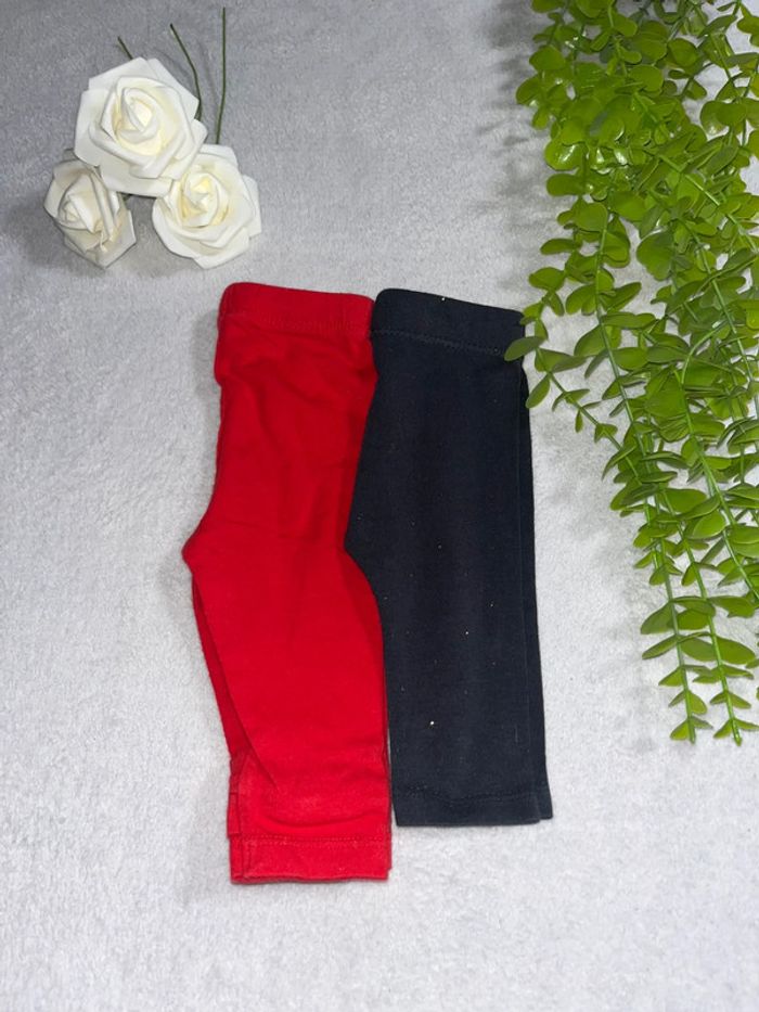 Lots de 2 leggings pour bébé fille