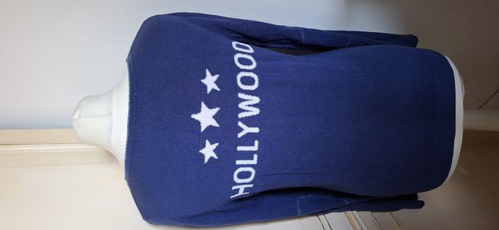 Pull sérigraphie Hollywood bleu taille M Camaïeu - photo numéro 3