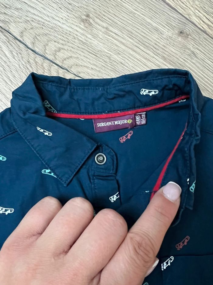 Chemise Sergent Major 4 ans bleu marine/skates - photo numéro 3
