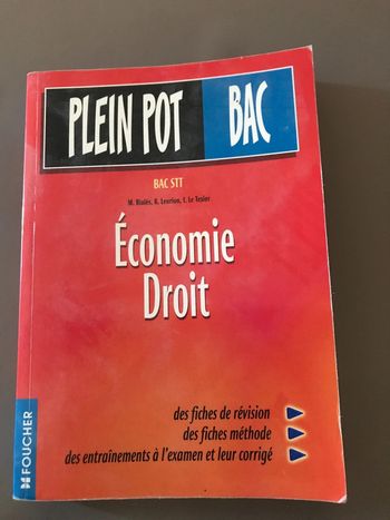 Livre Économie droit bac STT