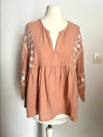 Blouse, chemisier corail, saumon taille M