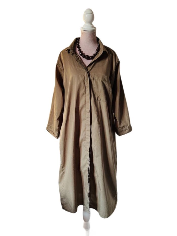 🌿🥝Chemise longue kaki boho 100% coton S/M Parfois long khaki summer shirt🥝🌿 - photo numéro 6