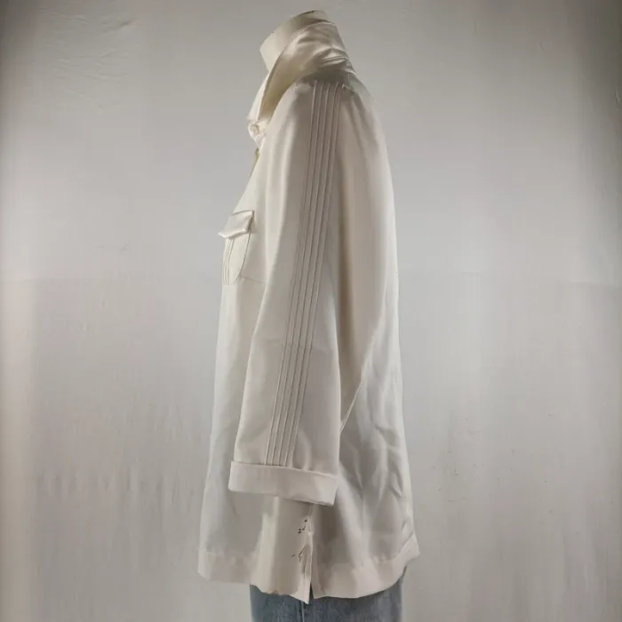 Blouse satinée blanche Mayerline – T.44 – Élégante et fluide A1196 - photo numéro 5