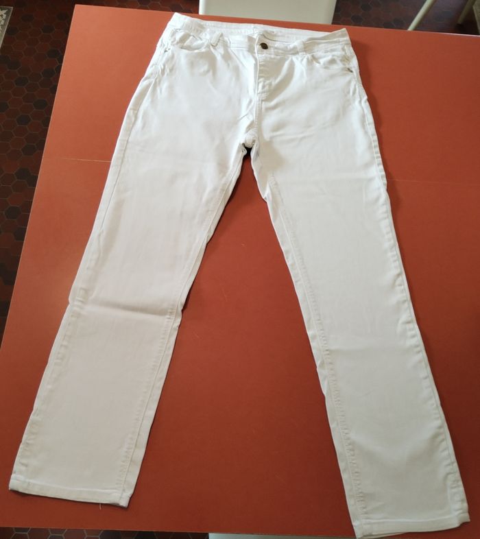 Pantalon blanc, Grain de malice, très bon état - photo numéro 2