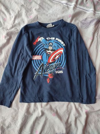 T-shirt manches longues Avengers Captain America - Marvel - 6 ans