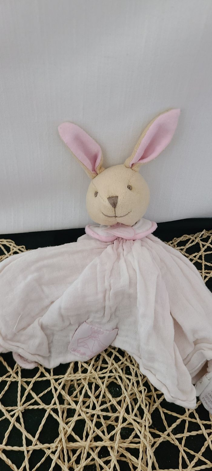 Doudou lapin DOUDOU ET COMPAGNIE L'ange rose créateurs de rêve GM - photo numéro 3