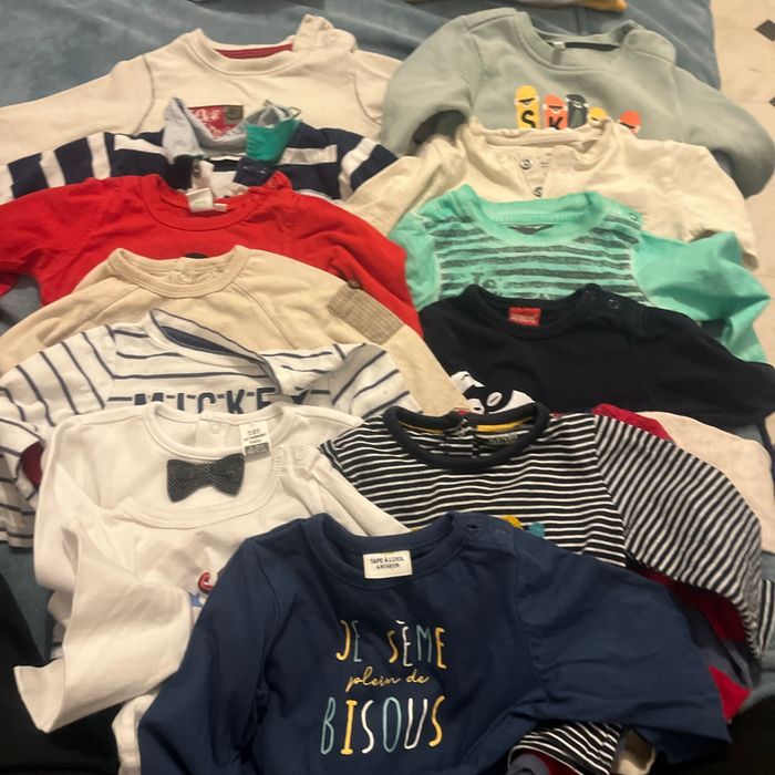 Lot de 15 T-shirt manches longues
