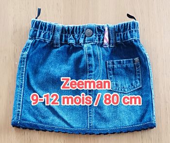 Jupe jean Zeeman 9-12 mois fille