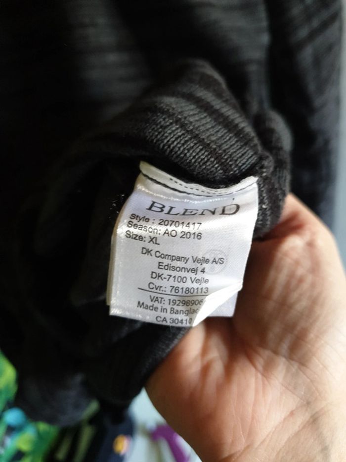 Pull homme chiné gris/noir - photo numéro 5