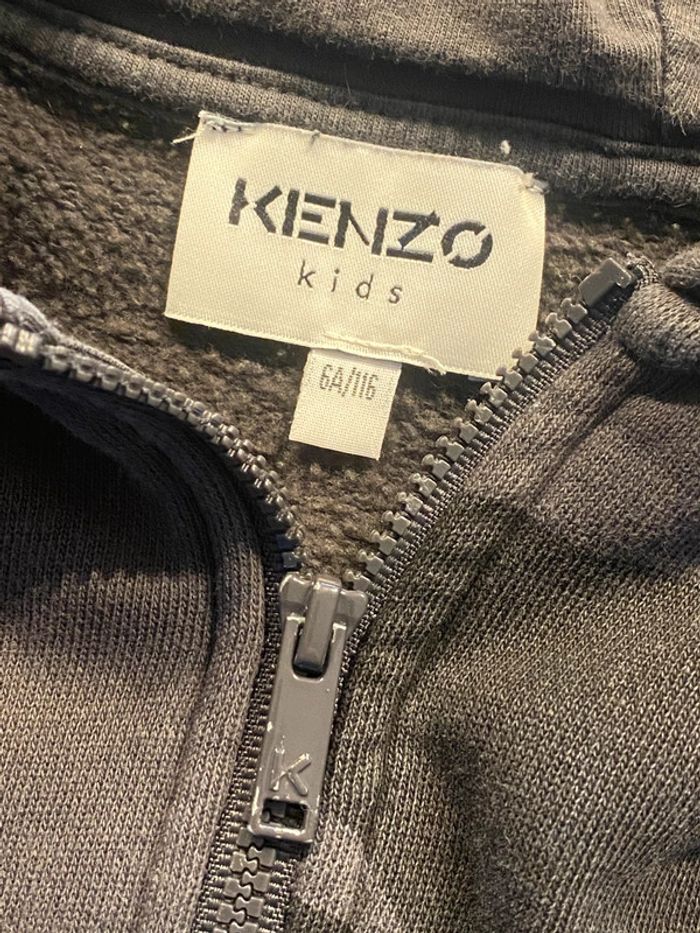 Veste noire zippée Kenzo taille 6 ans - photo numéro 2