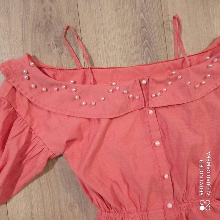 Top corail à perles t36/38 - photo numéro 4