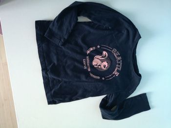 T-shirt fille bleu marine