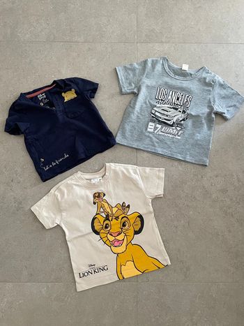 lot de 3 t shirt 12/18mois winnie roi lion shein