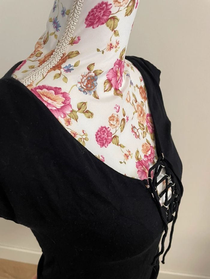 Haut Morgan avec décolleté lassé noir - photo numéro 5