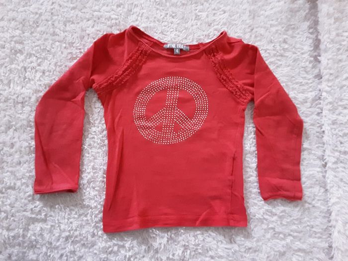 T-shirt Peace ans love 4 ans