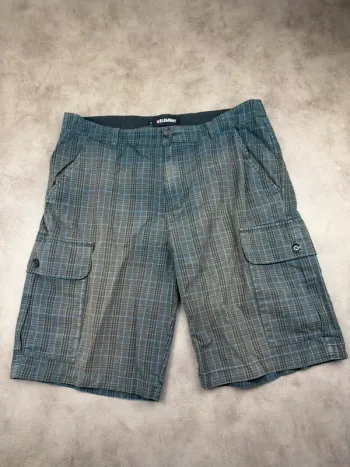 Short Cargo Chino Élément à carreaux Noir Taille 36