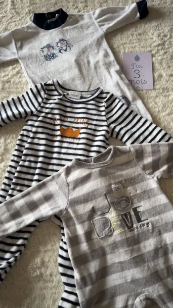 Pyjama velours 3 mois