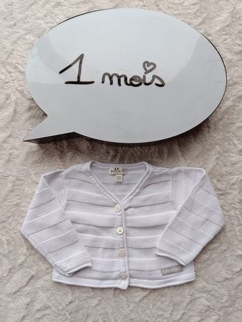 Gilet Fille 1 mois Grain de blé 100% coton