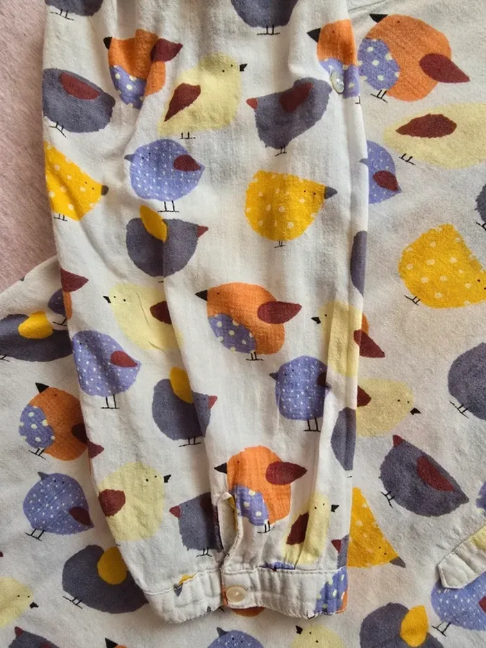 Blouse Col V, multicolore avec motif - photo numéro 5