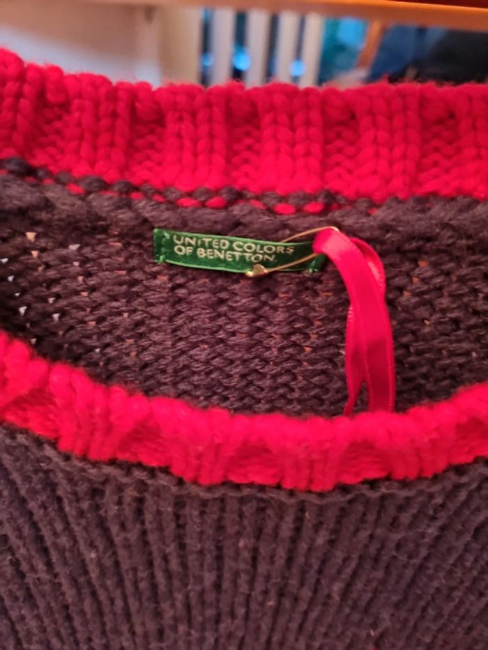 Pull Benetton chaud avec laine 12 ans - photo numéro 3