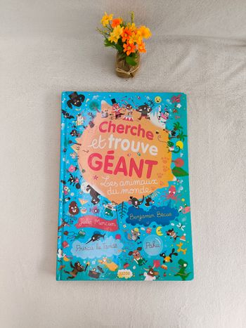 Livre cherche et trouve géant Les animaux du monde Auzou