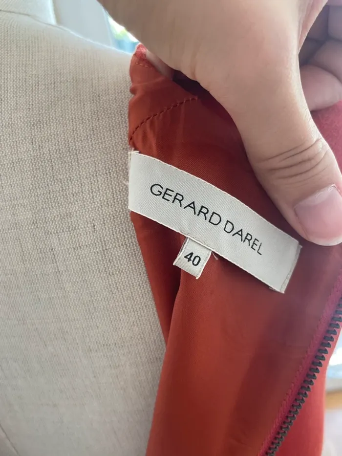 Robe orange fendue Gérard Darel 40 - photo numéro 8