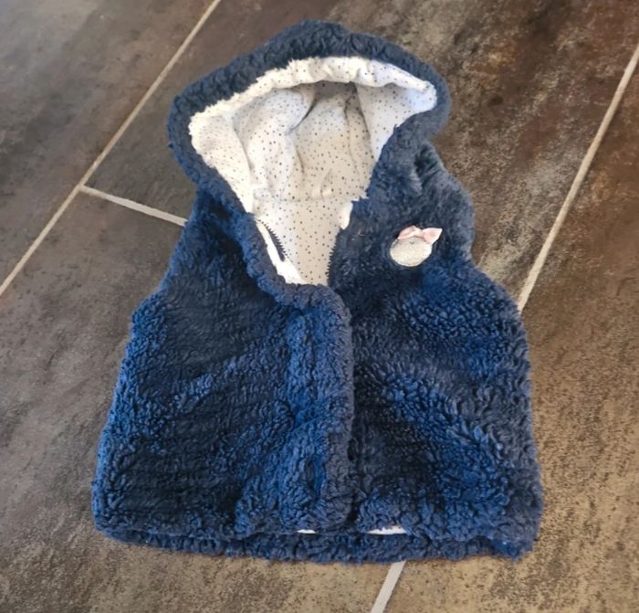 Veste sans manches fourrure