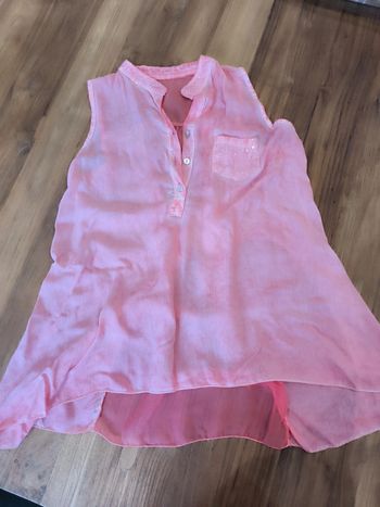 Top blouse été rose m 38