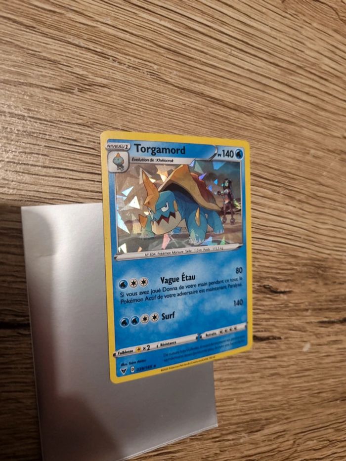 Carte pokémon torgamord HOLO 039/185 fr année 2020 - photo numéro 3