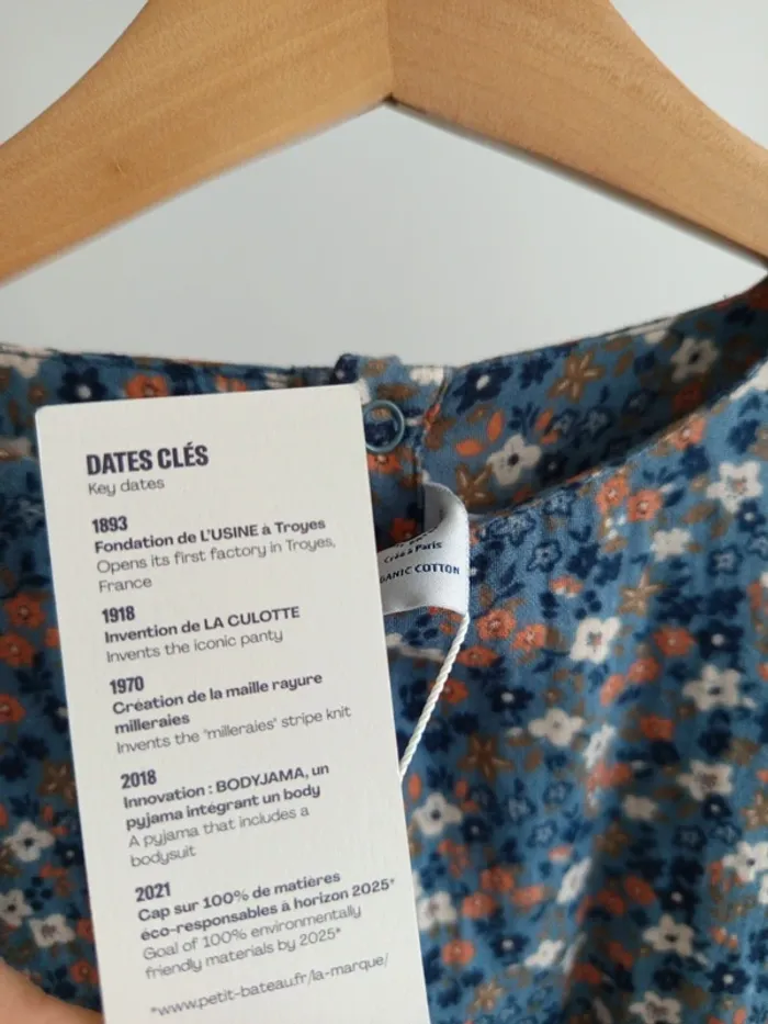 Jolie blouse fleurie Liberty Petit Bateau 10 ans neuve avec étiquette - photo numéro 5