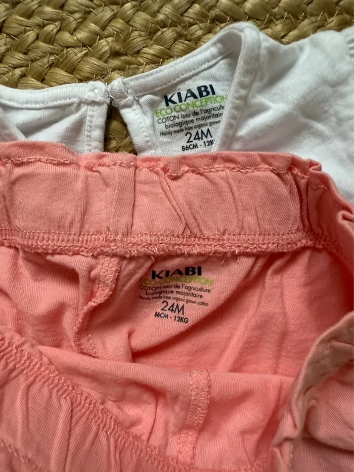Tee shirt et short fille - Kiabi - taille 24 mois - photo numéro 2