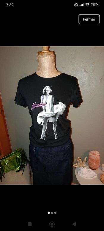 Tee shirt rétro rockabilly Pin up Marilyn Monroe 