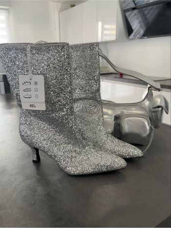 Duo bottes paillettées + sac bandoulière