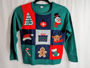 Pull enfant Noel 122/128 cm vert