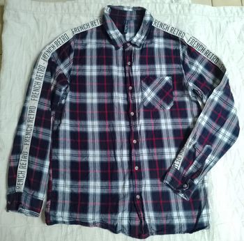 NPO junior chemise manches longues carreaux 16 ans