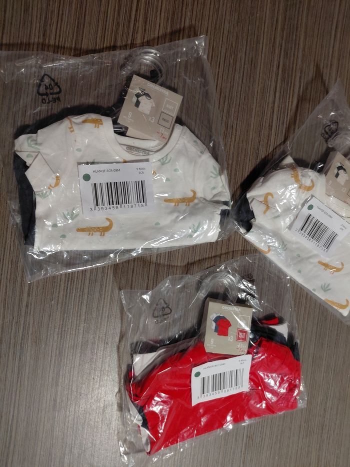 Lot de 9 tee-shirts pour bébé Orchestra 🖤 - photo numéro 2