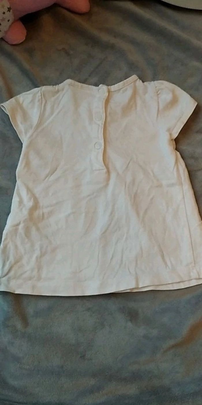 Haut Tee shirt Tunique Blouse manches courtes Fille 6 mois 100% coton Cadet Rousselle - photo numéro 7