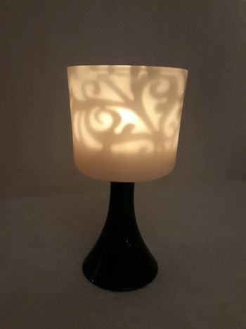 Faby27800 Porte bougie "Partylite" Lampe baroque + Porte lampion en verre