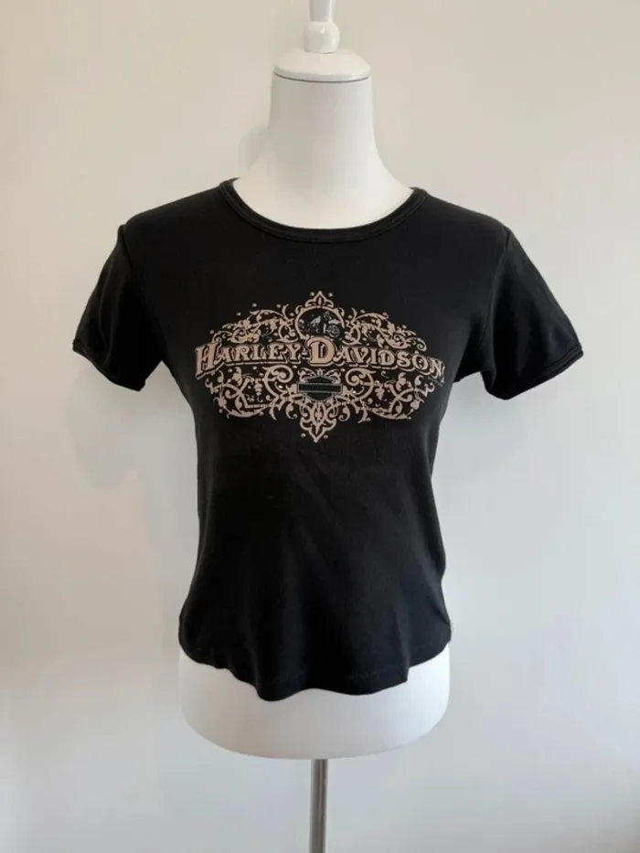 T-shirt Harley Davidson femme noir taille M très bon état