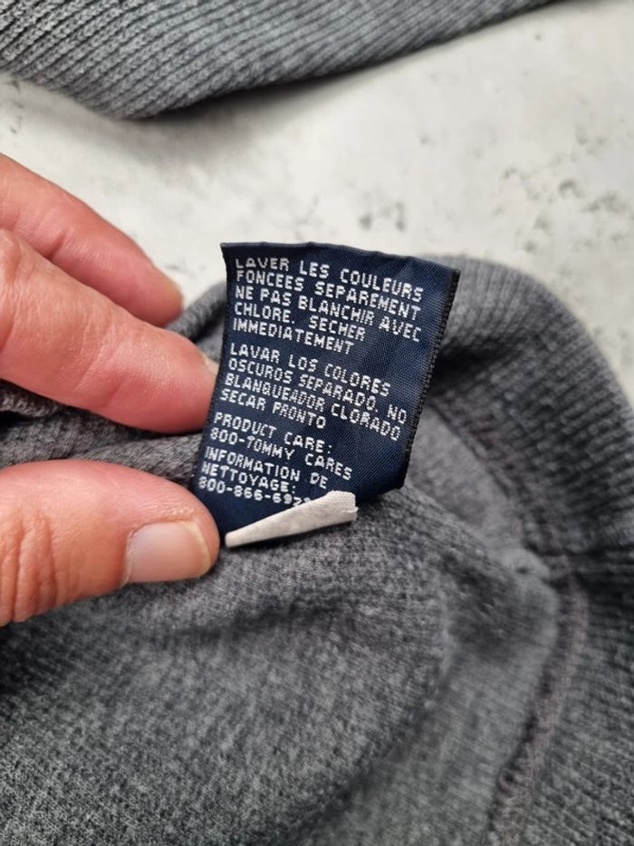 Pull col V Tommy Hilfiger gris – Taille L Homme - photo numéro 8