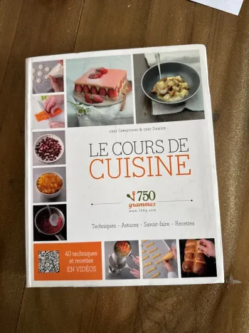 Livre le cours de cuisine, 750 grammes