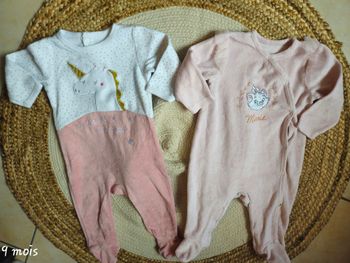 2 pyjama bebe fille