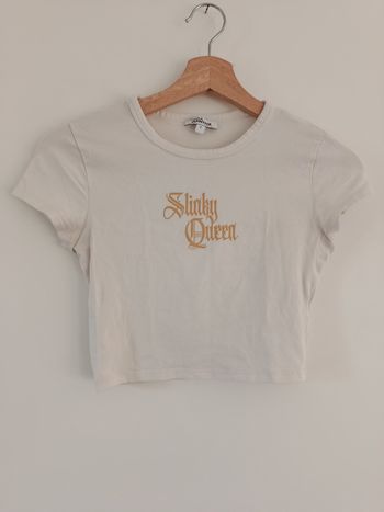 T-shirt court blanc taille S 