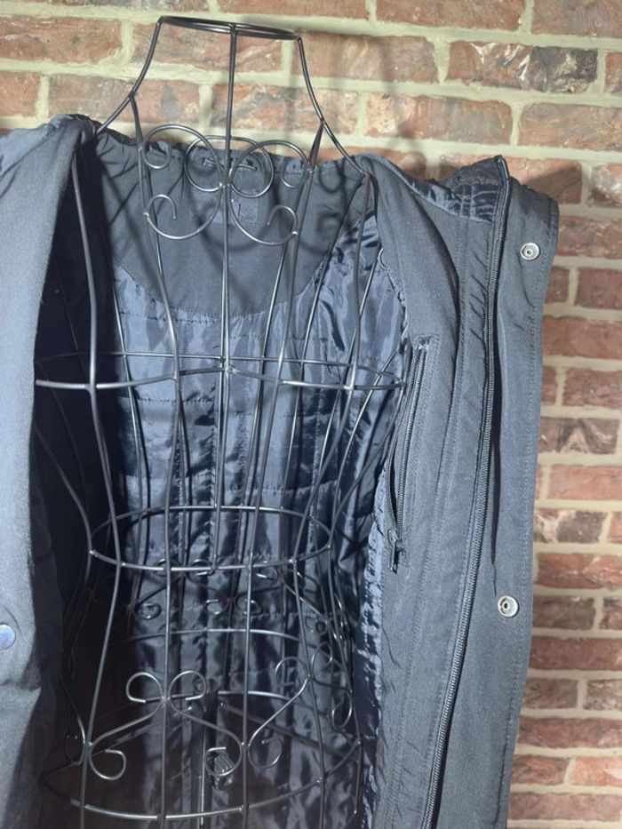 Parka noire H&M Taille S , à capuche à fourrure détachable - photo numéro 7
