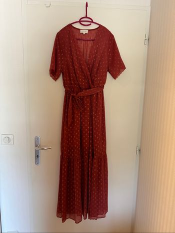 Robe Albertine Grace & Mila couleur vieux rose et doré